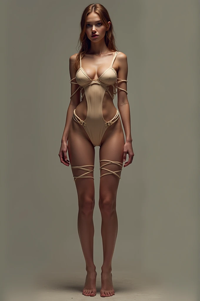 her body-hugging underwear, Carol was wearing an outfit that looked like a simple combination of thin belts and a body-baring swimsuit.. To finish, He was wearing an augmented suit that only covered certain parts of his body.. That augmented suit had openings on the chest and thighs, that were held together by belts