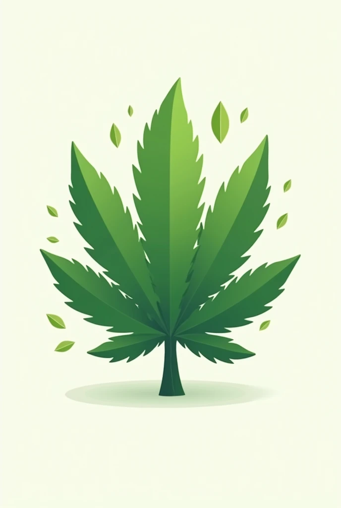 logo that refers to a green mind, alluding to the use of marijuana, boosts creativity