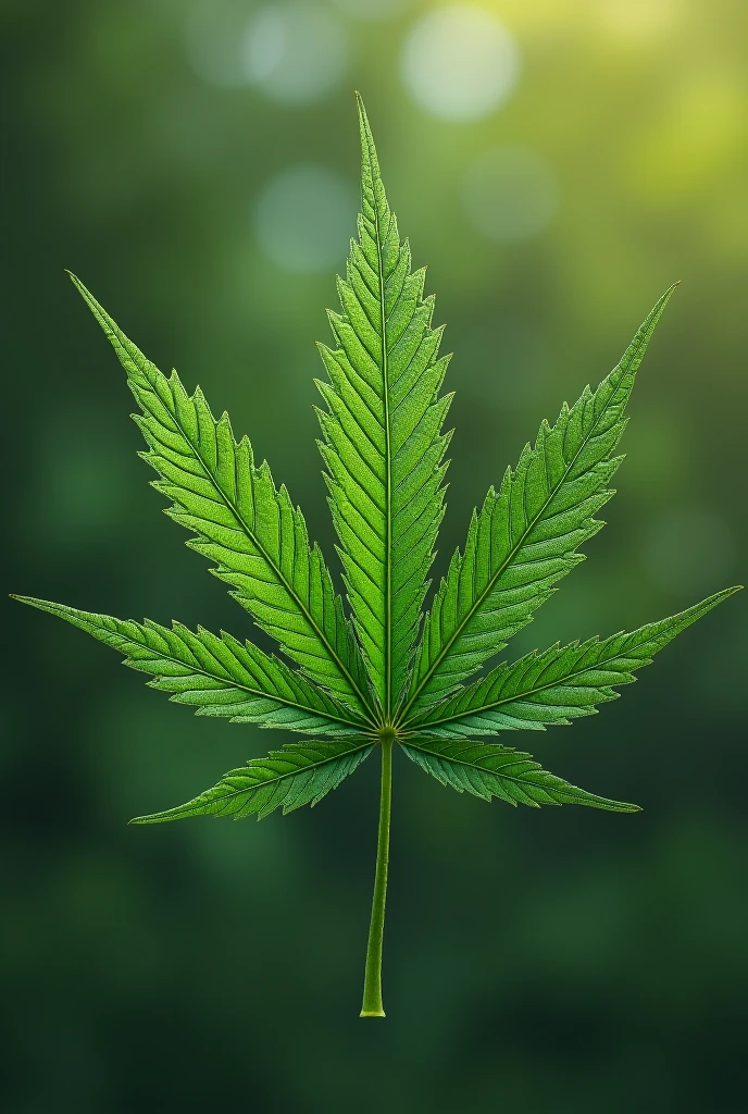 hemp leaf that blends with a green color mind