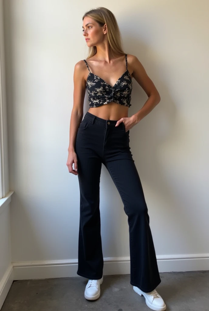 Calca black jeans no cabide