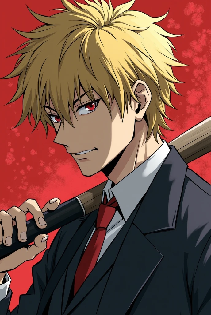 Sagara Hayase is a highly militant yakuza who belongs to the Kyogoku group.。He&#39;s a coward and has a special baton in his hand.。Late 20s, no beard。Thin hair, noble blonde hair, bangs slightly to the left, pale skin, slim build, handsome with a mean face