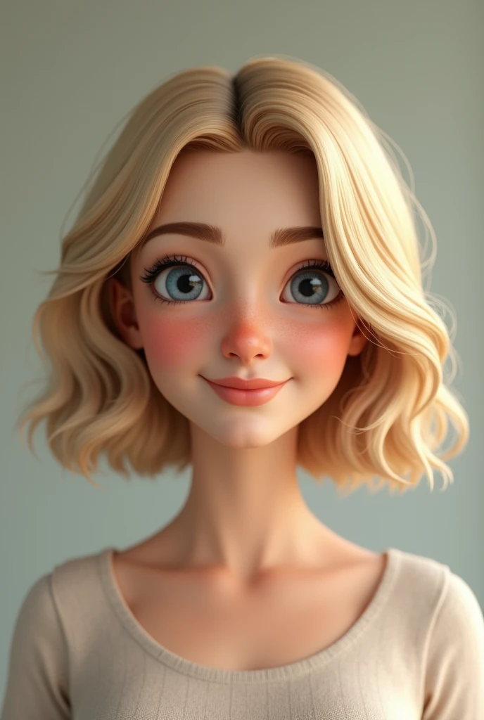 An ordinary blonde woman