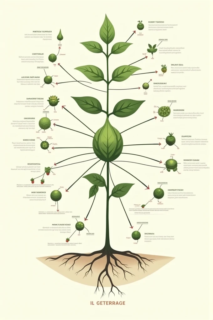 Mind map of plant organs
