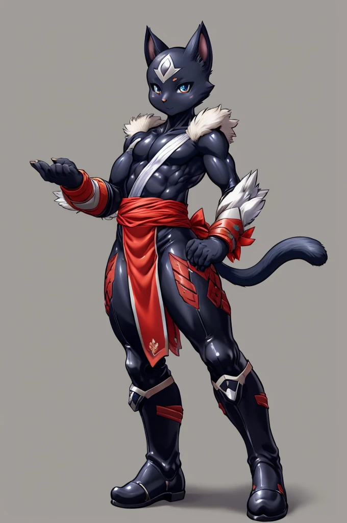 cat, furry male anthro,HD,sharp,boy ((anthro)),1boy,boy,young boy,(look at viewer) ,(perfect eyes),ninja,(black cat),(black skin),by dr comet,by pochincoff, by jlullaby,by kingbang,by obui,by ZeroQrisu,by sparrow,by gmeen,standing,ninja outfit,bodysuit,((simple background)),(gray background)