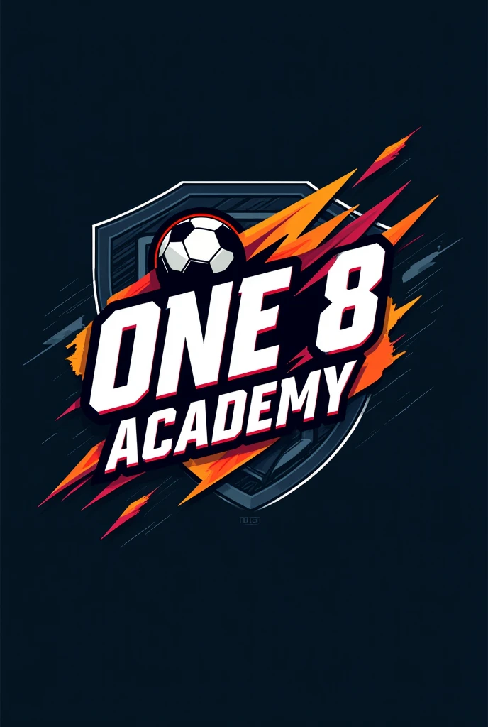  eye catching sporty logo for Football Academy with the text 'One 8 Academy'
