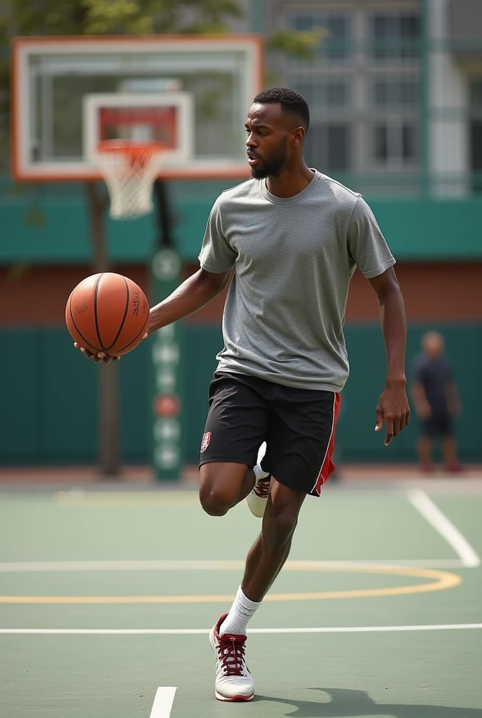Bill doing a basketball kick