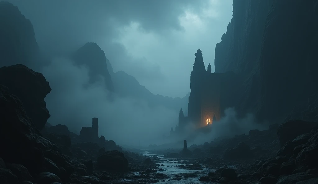 Theory of Mystery a cinematic look background for YouTube banner no parson only elements