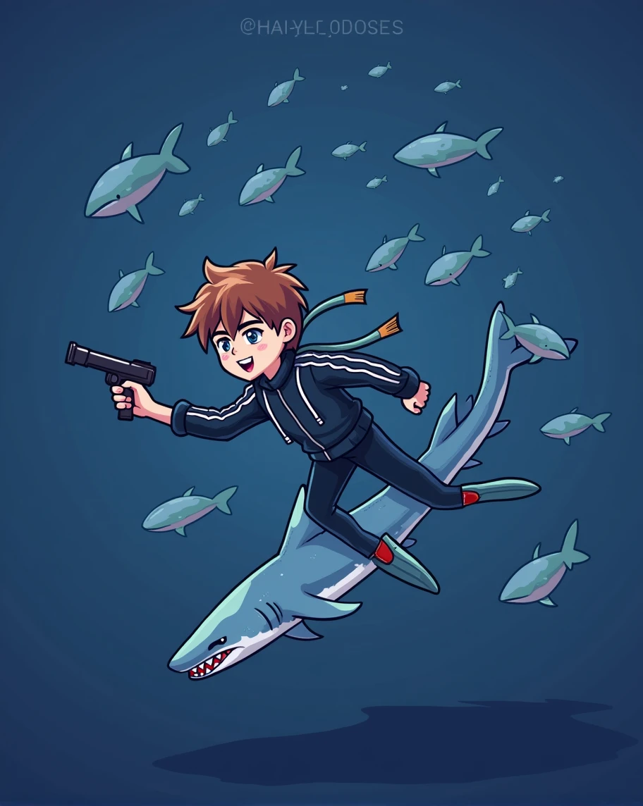 Add shark and many fish