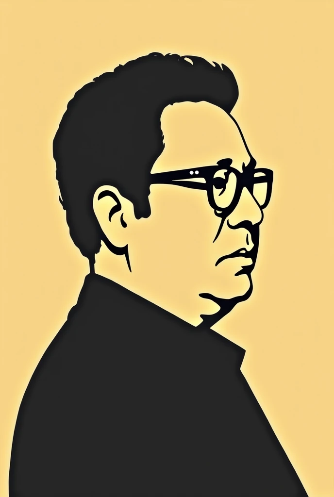 You can create an image of the face of Colombian president Gustavo Petro but you can do it in minimalist silhouettes.