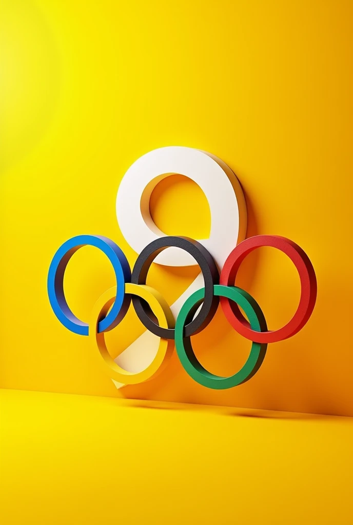 Now a total yellow background with a number nine and the Olympic rings with details alluding to Paris