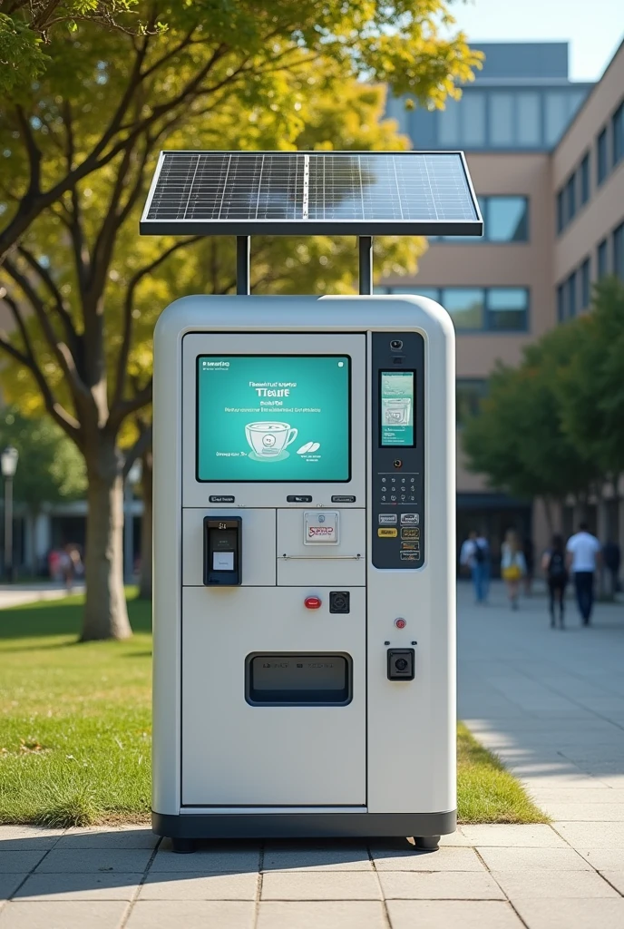 an automatic vending machine of tissue and ethanol alcohol that powered by solar panels 