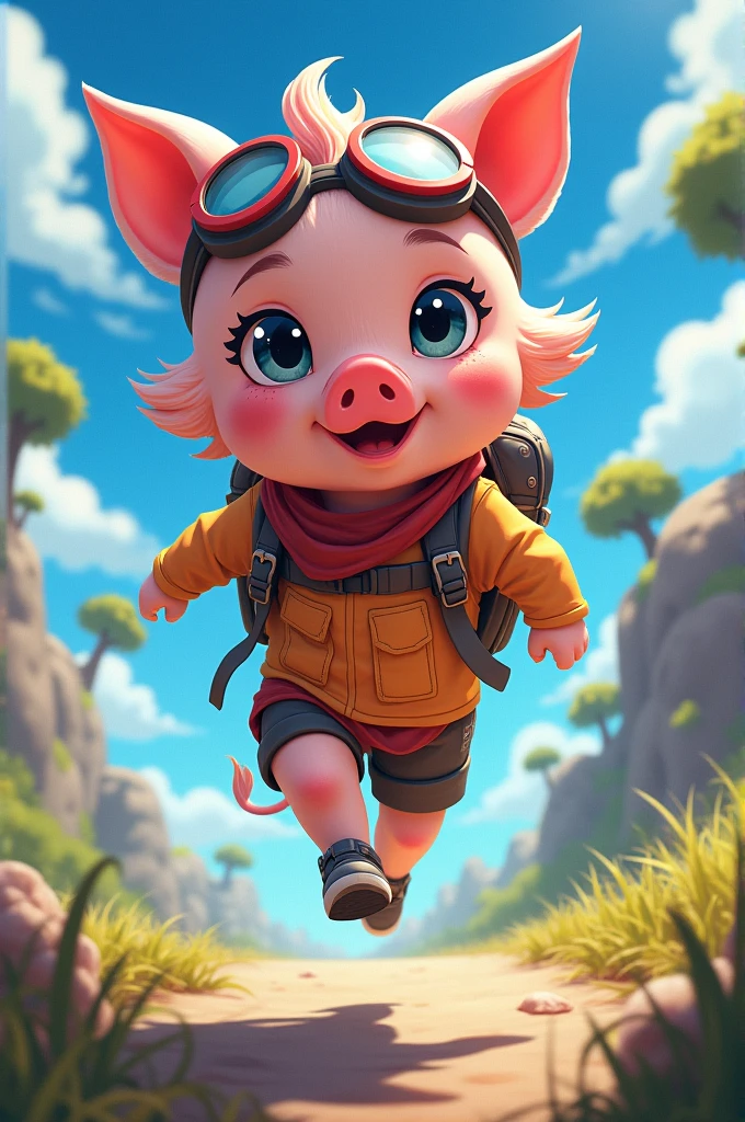 Hot anime piggygirl on a adventure