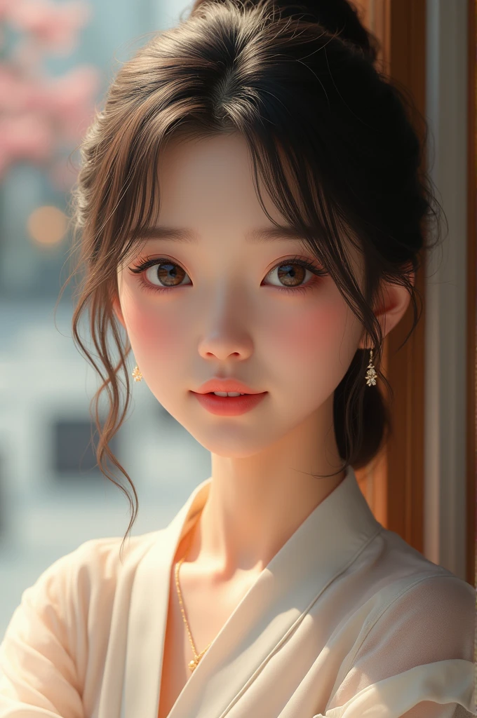 Realistic Korean cute girl