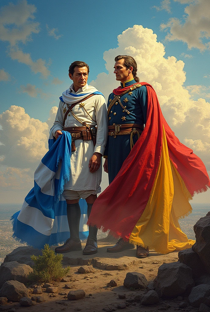 Union Uruguay and Germany representation with typical things