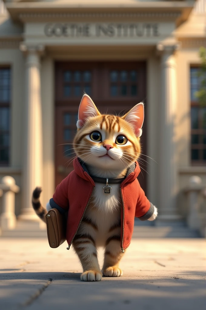 A cat i going to goethe Institute 