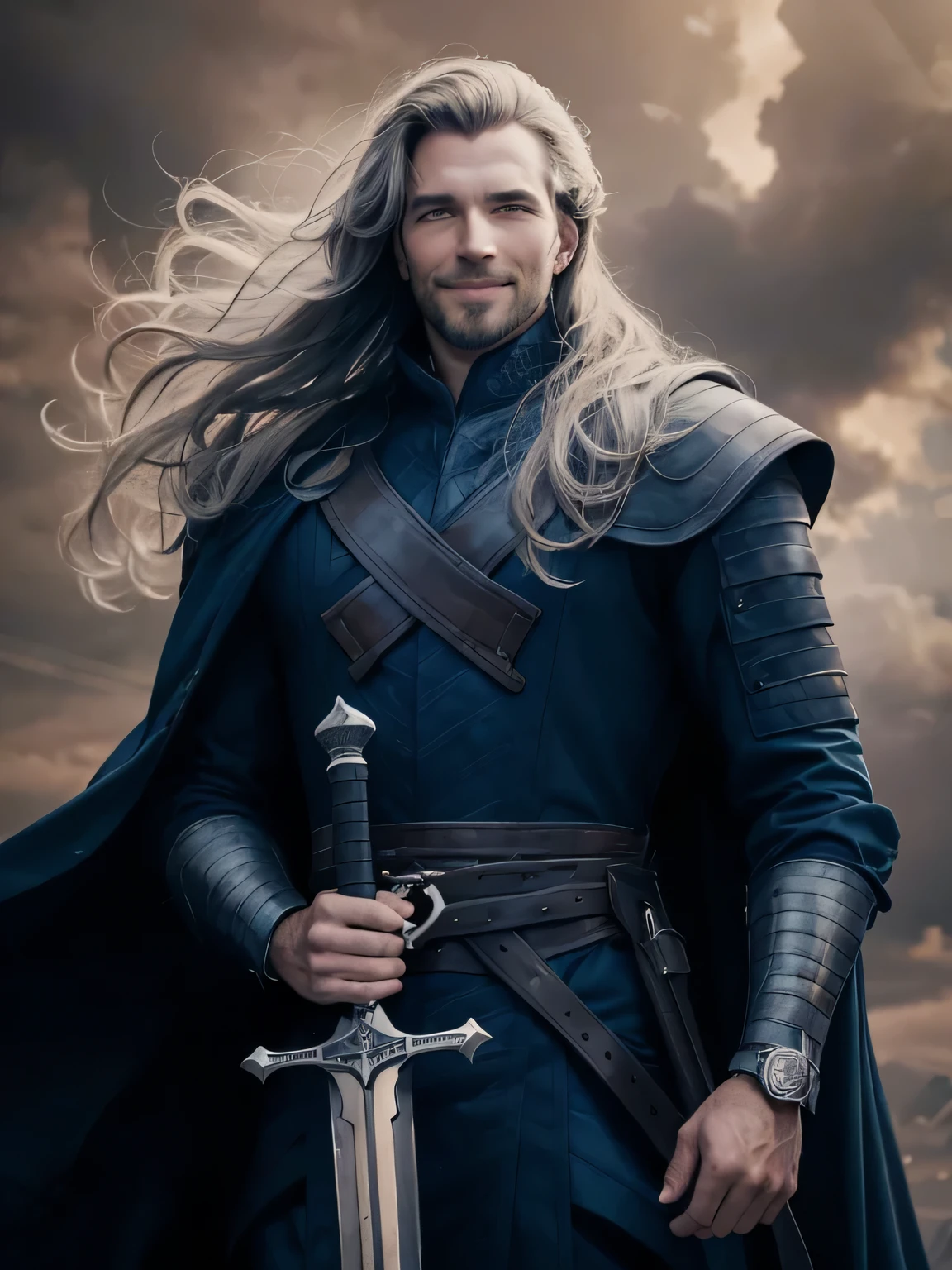 a man with a rougish smile