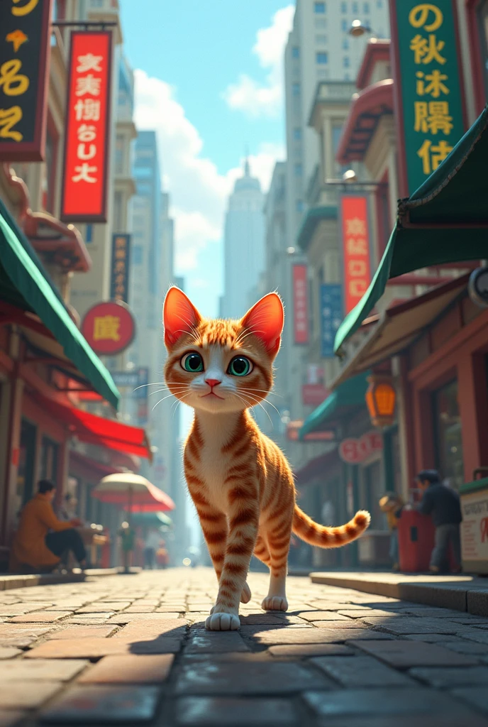 A cat is going on a city tour