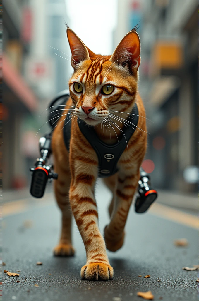 Animal cat with shock absorber