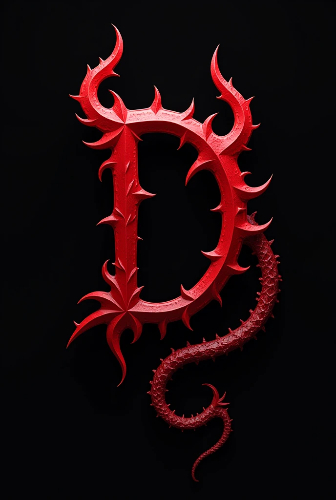 (logo design) sexy evil logo, a sexual striking red letter D, adorned with sharp, menacing demon horns, and a sinuous tail extending from the base, dynamic and bold, emphasizing a dark theme, glossy finish, high-resolution, creating an impression of sexuality and power. No background.