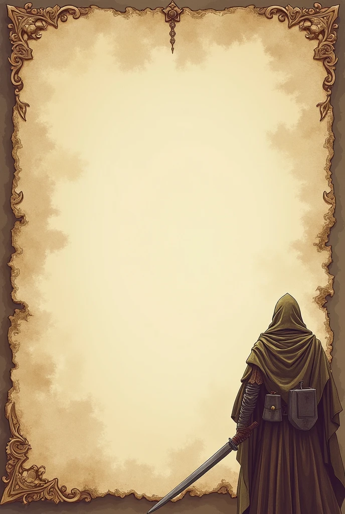 A letter template for RPG characters as a photo space