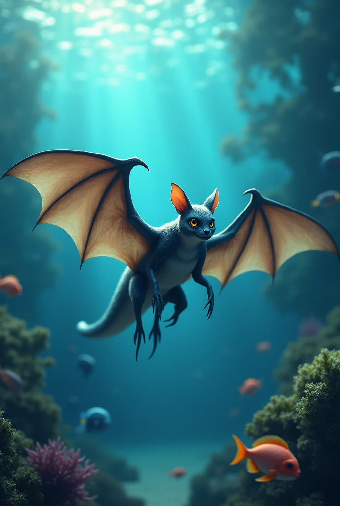 An aquatic bat, sea