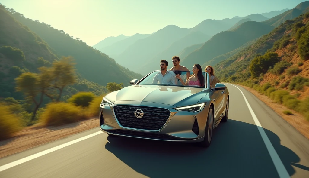national highway, traveling, driving car, beautiful actors, enjoy journey, bollywood style thumbnail