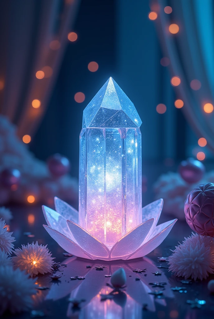 Create a background theme for Shopify store with amazing 3d crystal 🔮✨ led cute lamp and more related