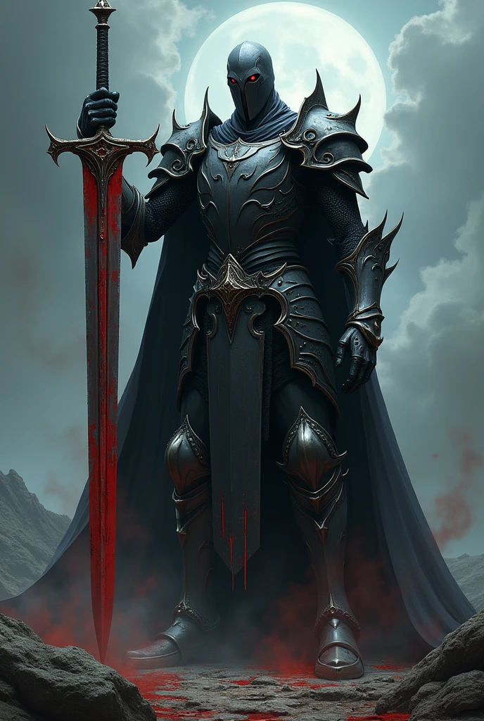 picture of a knight with a sword in his hand, evil knight, blood knight, Lord of Ash, dark warrior, armored warrior, Gothic Knight, Knight of the Undead, dark souls art style, fantasy knight, The Scary Knight, dark souls knight, Fantasy Warrior, Ares in heavy armor and sword, dark souls art, dark armor, the dark souls knight