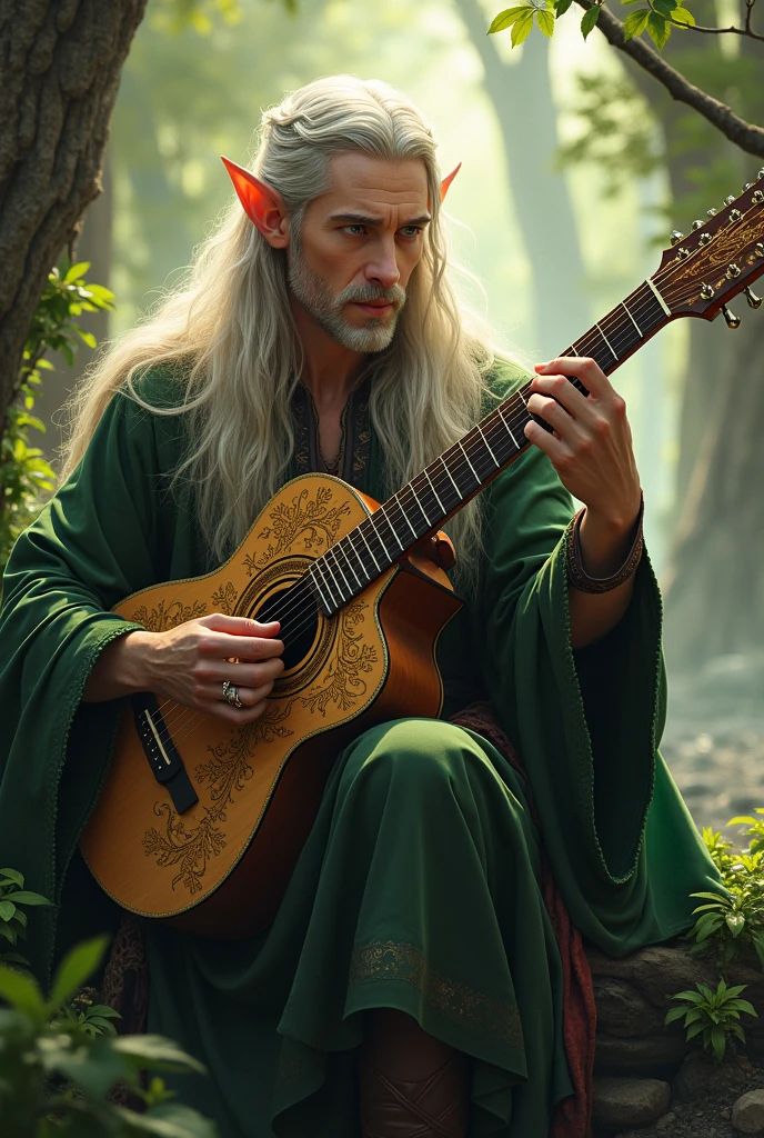 Thranduil with guitar 