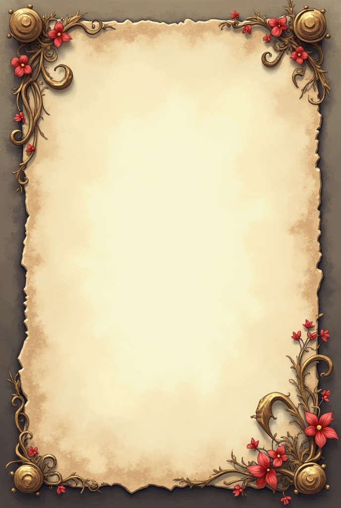 A printable template for a letter for RPG characters as a place for a photo without characters