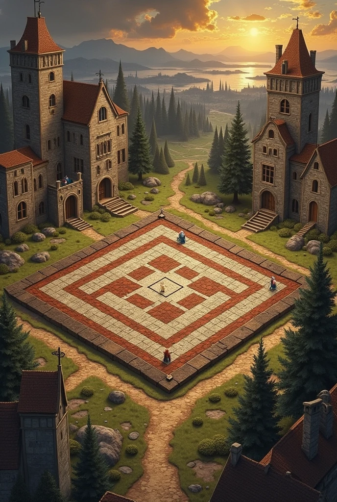 board game board in medieval style