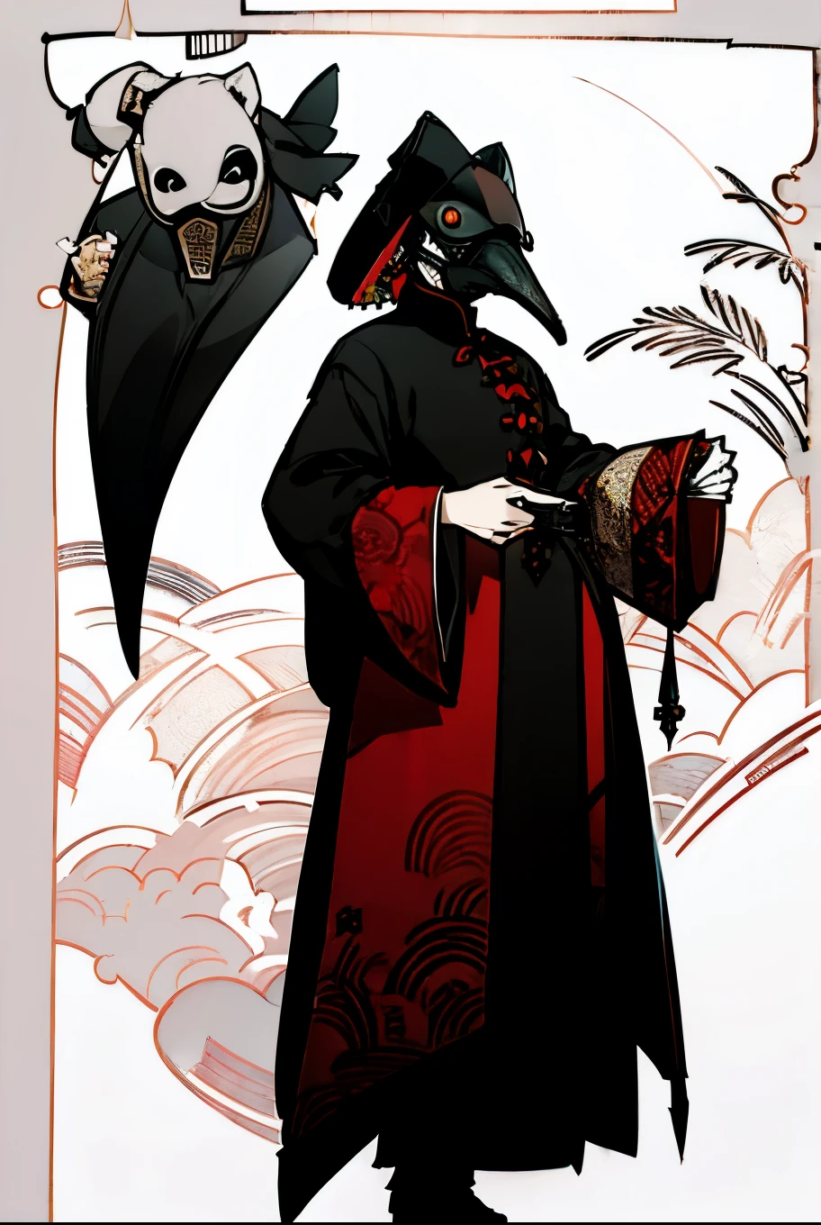 plague_doctor_Mask cheongsam set