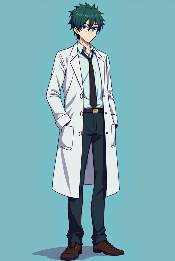 anime style,Man in a lab coat