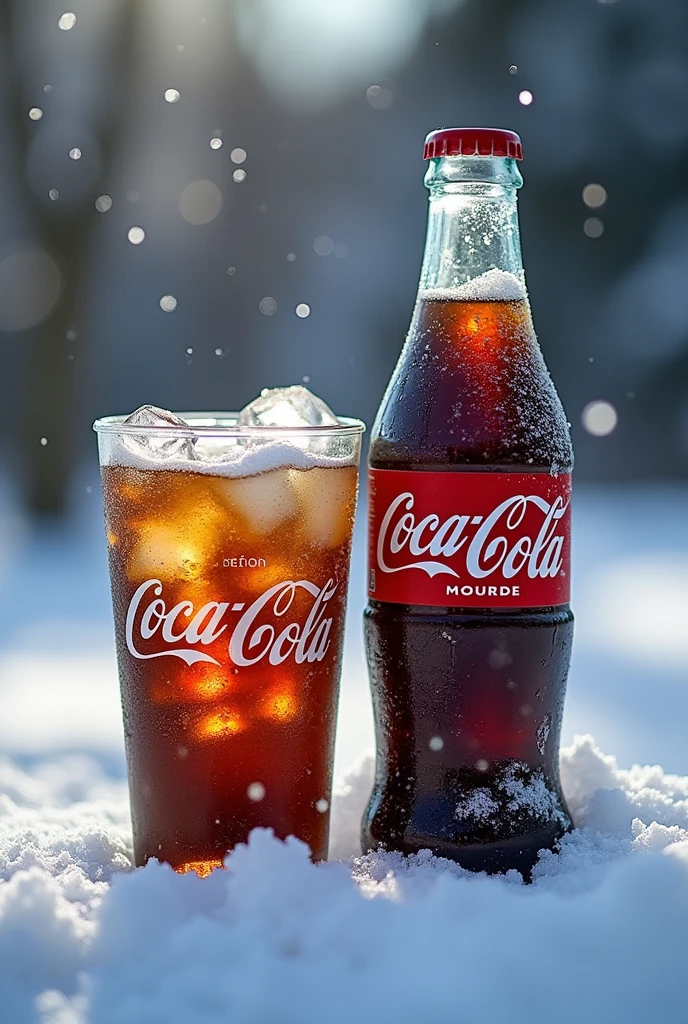 Very cold Coca Cola products and the image says: Coca Cola products are at Bebedice
