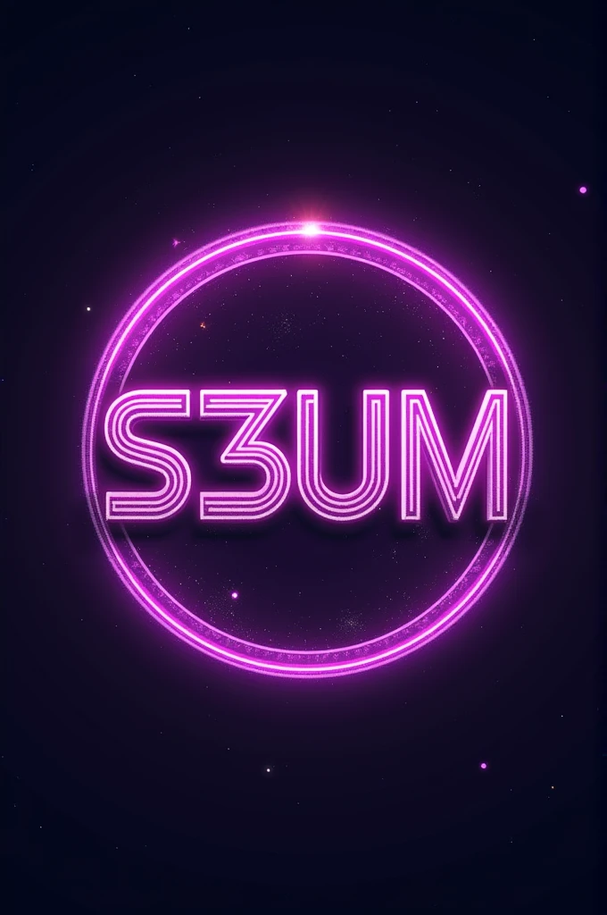 A round logo written "S3UM " en violet et style retro