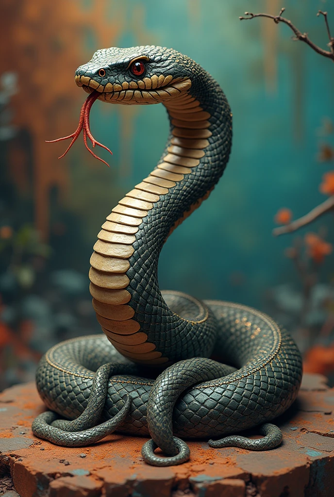 Snake with molcajete legs