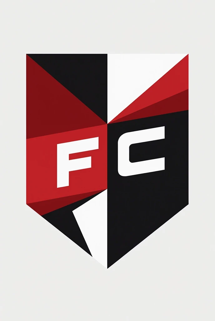 A football club logo named nafsha fc in red,white and black color 