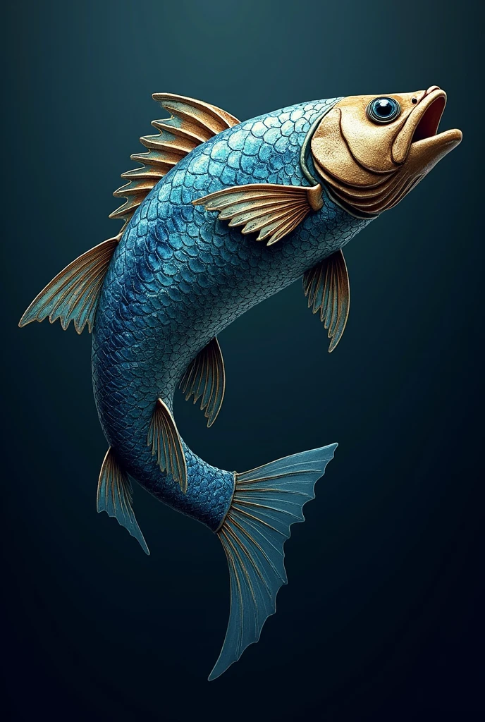 /imagine a unique name of M ishaq fish trade logo design for business card realistic