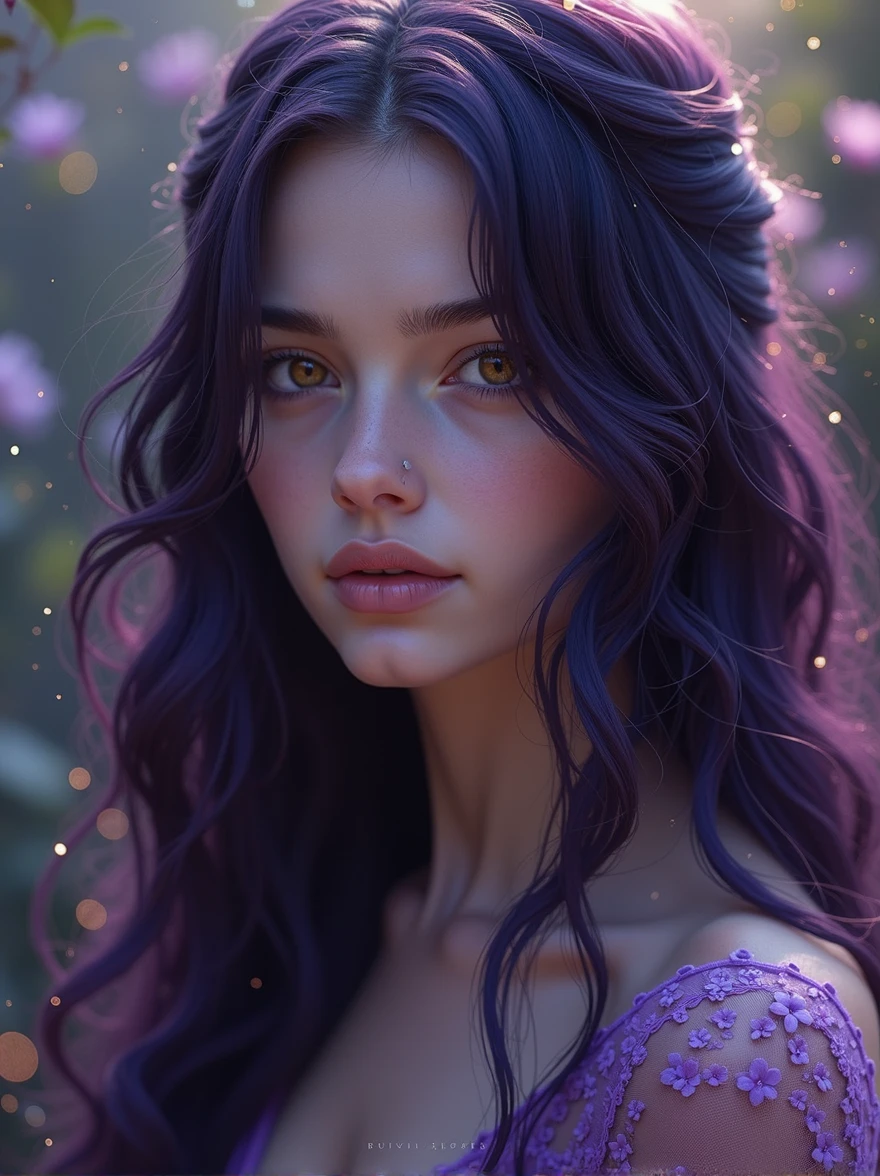Violet and grey eyes