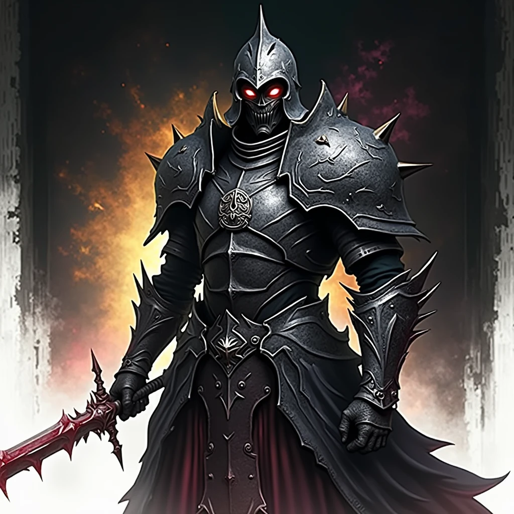 knight with a sword in his hand, evil knight, blood knight, Lord of Ash, dark warrior, armored warrior, Gothic Knight, Knight of the Undead, dark souls art style, fantasy knight, The Scary Knight, dark souls knight, Fantasy Warrior, Ares in heavy armor and sword, dark souls art, dark armor, the dark souls knight 