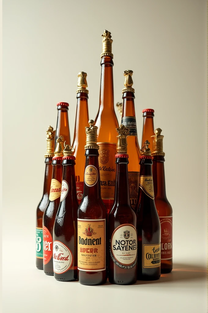 Crown with beer bottles 