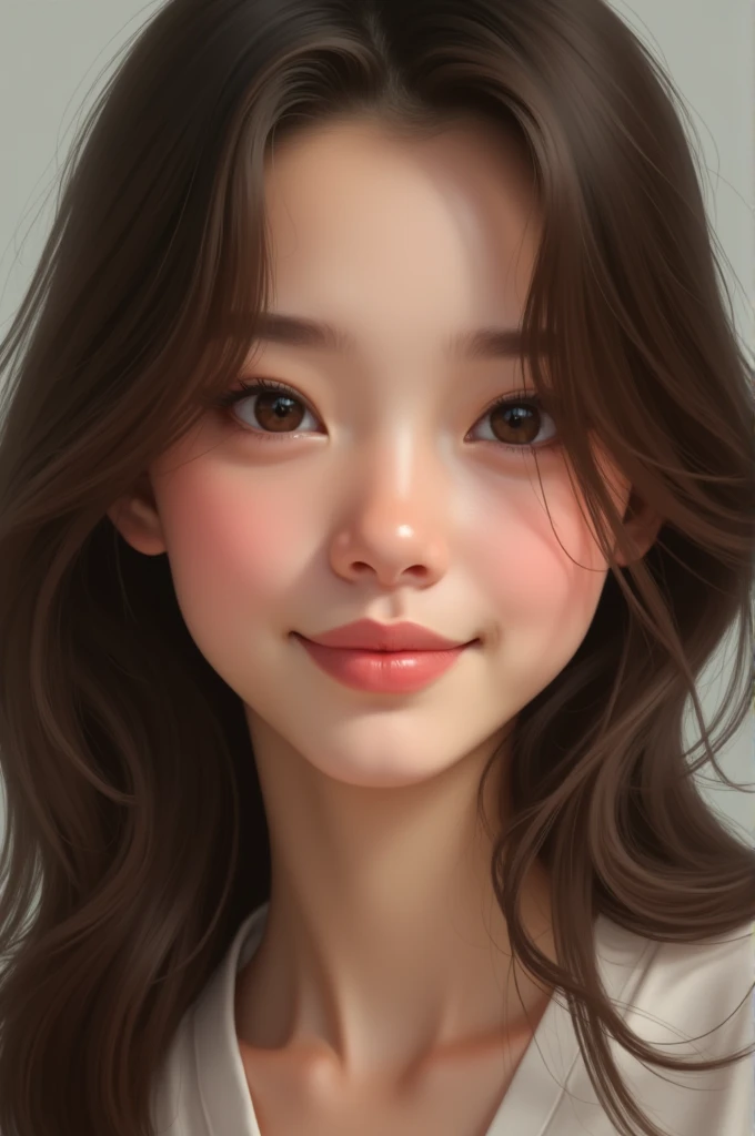 realistic person, brown hair, brown eyes