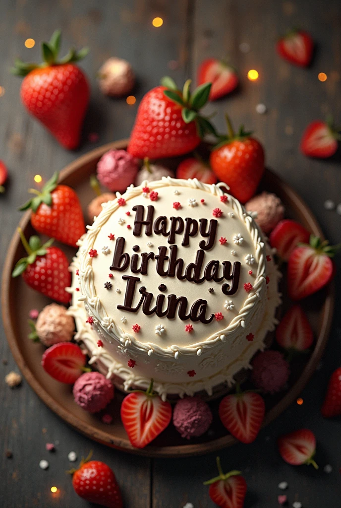 TEXT "Happy birthday Irina" made from truks top of view (intricate details, (incredibly detailed), high detail, ultra-detailed), (hyperdetailed), (soft focus:1.1), absurdres, (hires textures), (4k), (masterpiece, best quality)