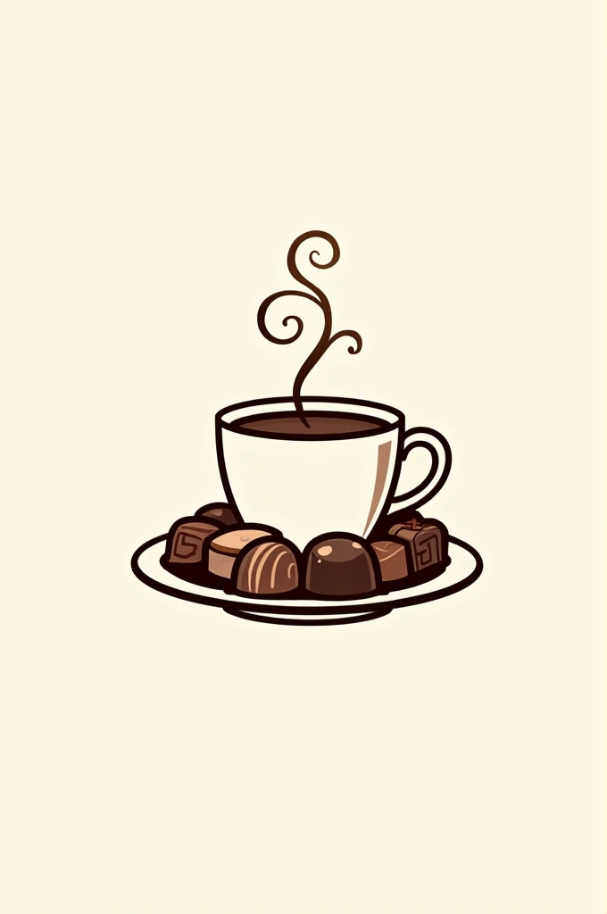 Logo for a company called encanto gourmet(that sells cups of happiness and chocolates on a plate) Simple and beautiful