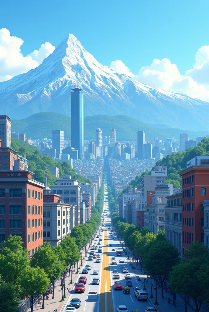 I want a professional city drawing to put on Canva
