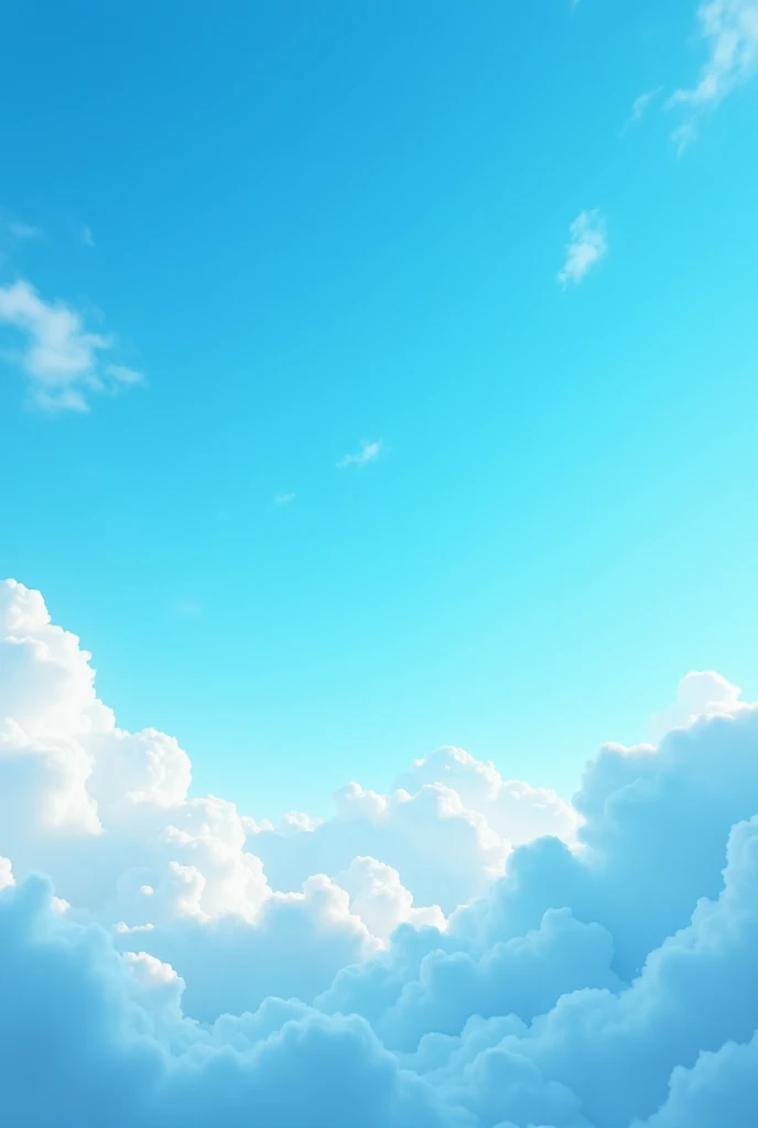 A beautiful bright blue sky with a few clouds
