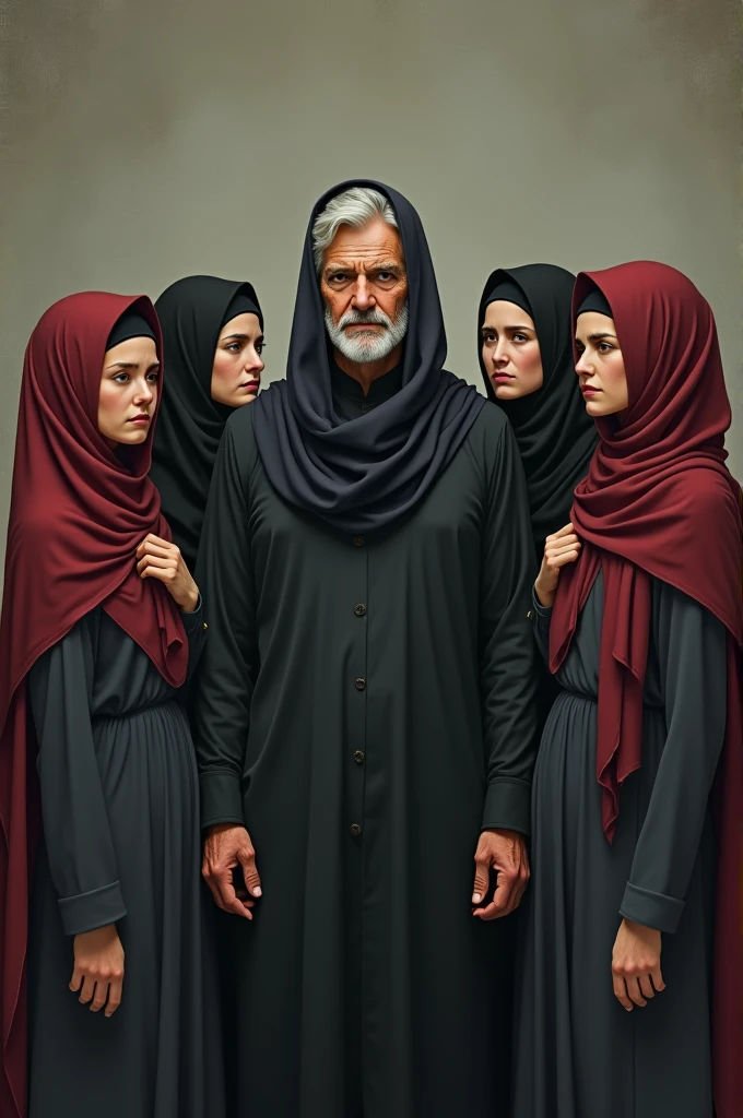 A man his around 4 islamic girl