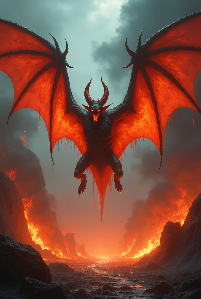 A fire bat, in hell