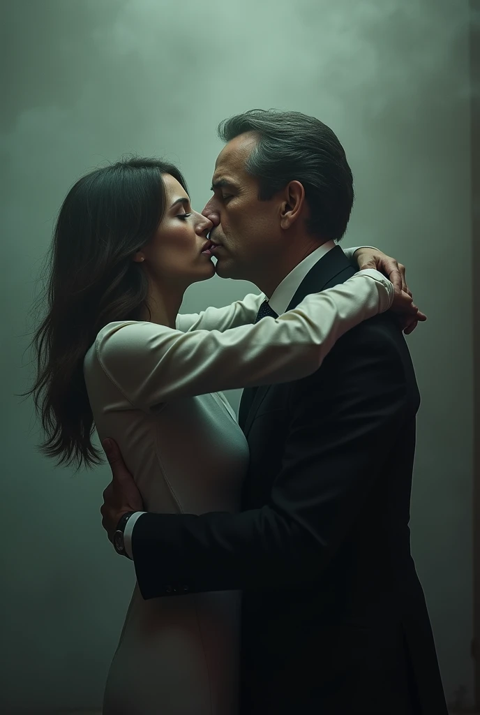 Alberto Fernandez and Javier Milei kissing