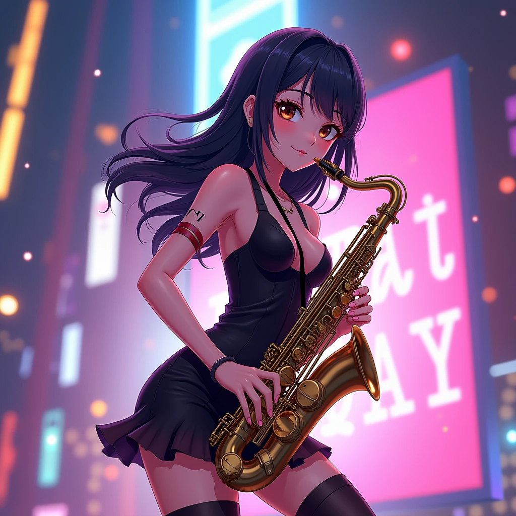 Make a saxy anime girl YouTube channel dancing